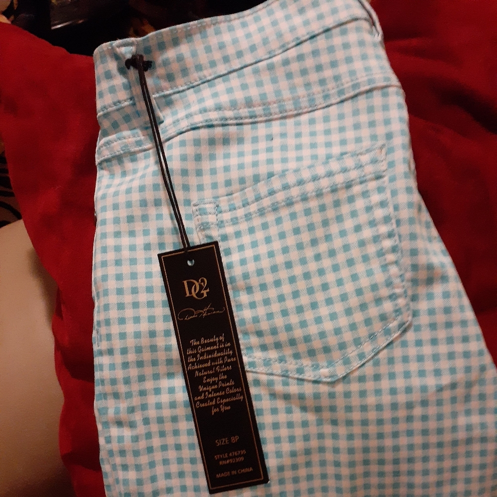 DG2 Turquoise and White Check Pants